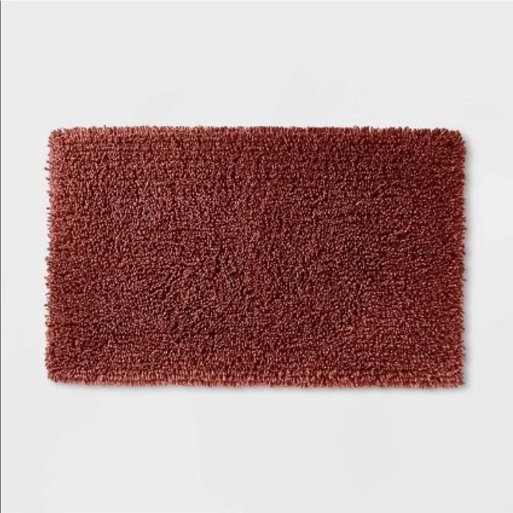 CASALUNA NWT melange looped bath rug -clay -21x34